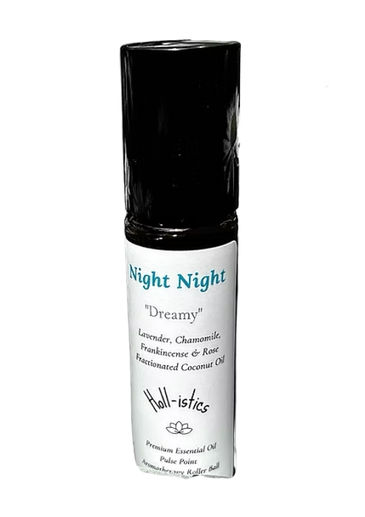 The 10ml Night Night Roller Oil from Holl-Istics is presented in a convenient roller format, making it an easy addition to an everyday self-care routine. Its compact size means it can be kept close at hand when needed. A thoughtful choice for anyone looking for a simple wellbeing product from Holl-Istics with a dedicated Night Night blend.